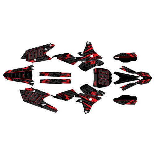 yamaha yz250fx graphics kit 2015-2019 twitch series red