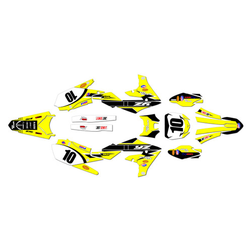 yamaha yz450f graphics kit 2018-2022 speed series yellow