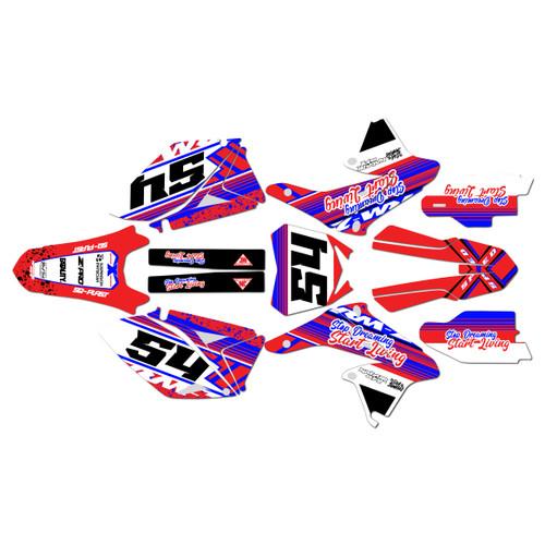 suzuki rmz250 graphics kit 2014-2016 split series red