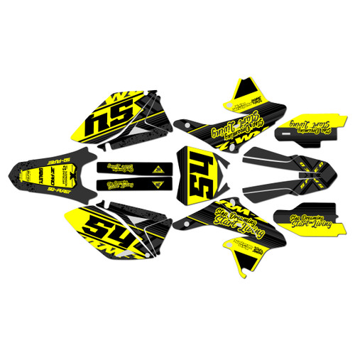 suzuki rmz250 graphics kit 2014-2016 split series yellow
