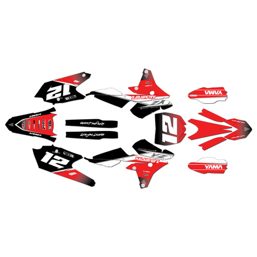 yamaha yz250fx graphics kit 2015-2019 vendetta series red
