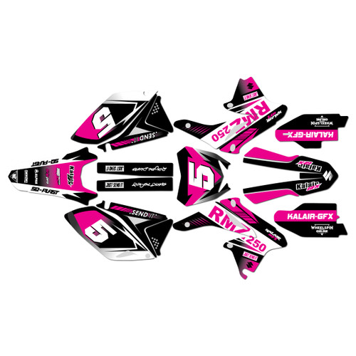suzuki rmz250 graphics kit 2014-2016 turbo series magenta