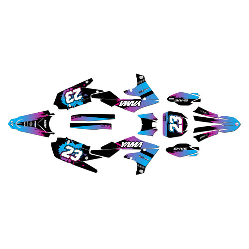 yamaha yz250f graphics kit 2019-2023 splash series magenta