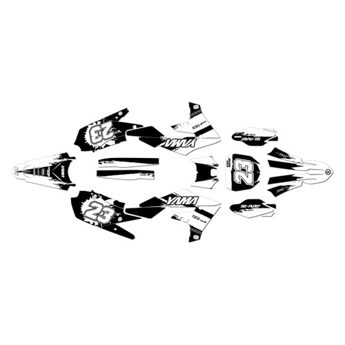yamaha yz250f graphics kit 2019-2023 splash series white