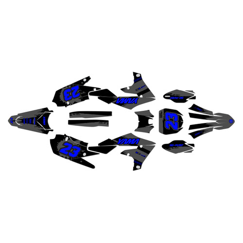 yamaha yz250f graphics kit 2019-2023 splash series blue-shift