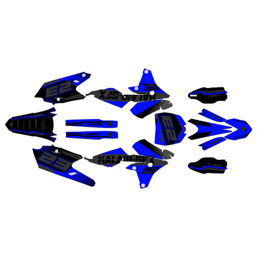 yamaha yz250fx graphics kit 2015-2019 viper series blue-shift