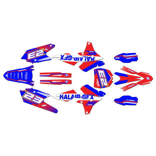 yamaha yz450fx graphics kit 2016-2018 viper series red-blue