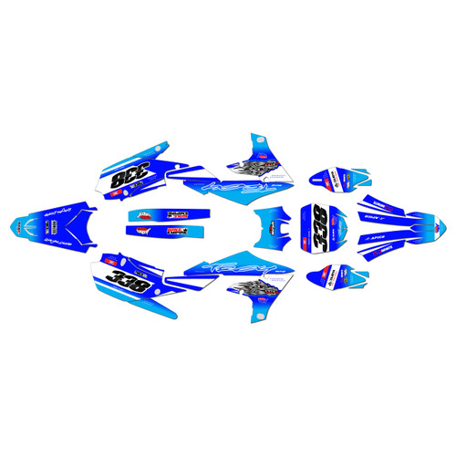 yamaha yz250fx graphics kit 2020-2024 blitz series blue