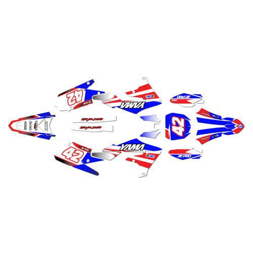 yamaha yz450f graphics kit 2018-2022 team series red