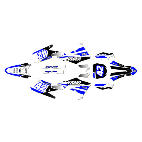 yamaha yz450f graphics kit 2018-2022 team series blue