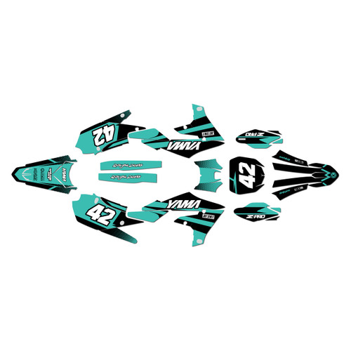 yamaha yz450f graphics kit 2018-2022 team series teal
