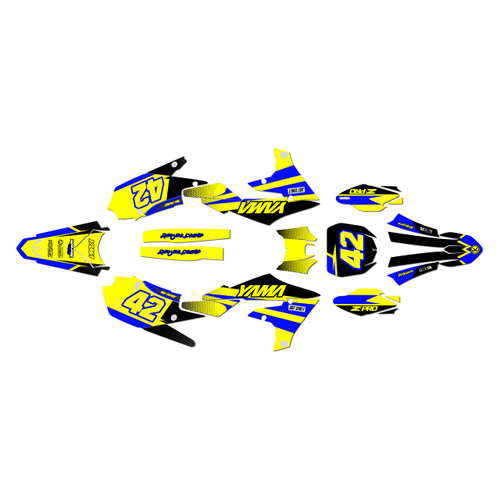 yamaha yz250f graphics kit 2019-2023 team series yellow