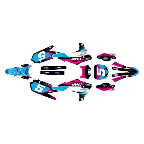 yamaha yz450f graphics kit 2018-2022 turbo series magenta