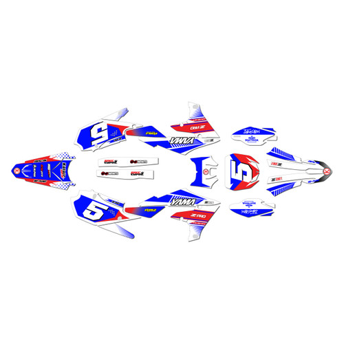 yamaha yz250f graphics kit 2019-2023 turbo series red-shift