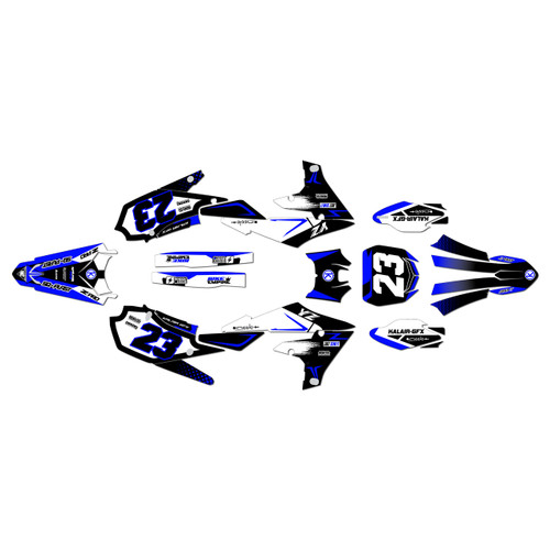 yamaha yz250fx graphics kit 2020-2024 evader series blue