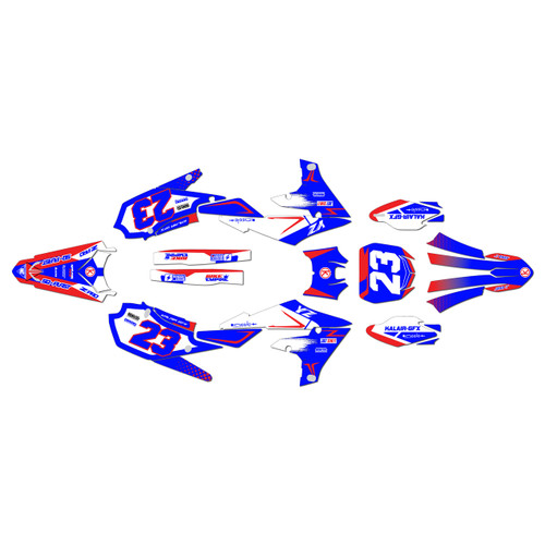 yamaha yz250fx graphics kit 2020-2024 evader series red