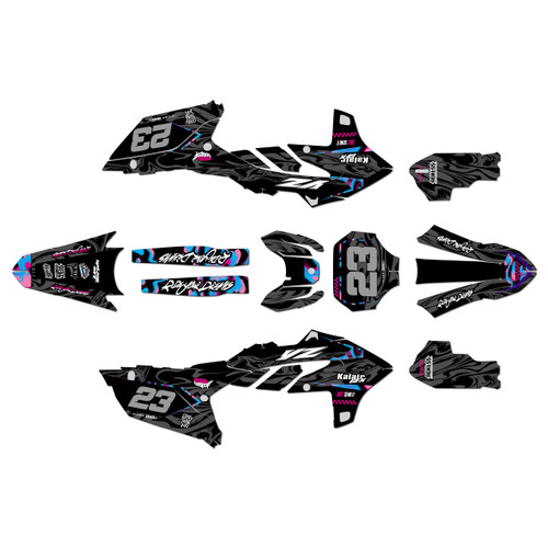 yamaha yz250fx graphics kit 2025-2026 acid series magenta