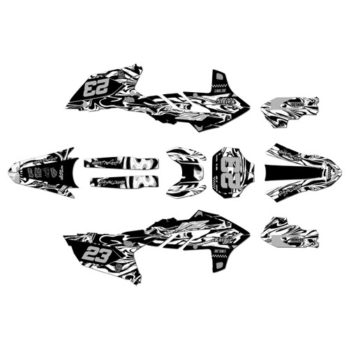 yamaha yz250fx graphics kit 2025-2026 acid series white
