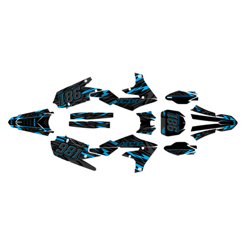 yamaha yz450f graphics kit 2018-2022 twitch series cyan