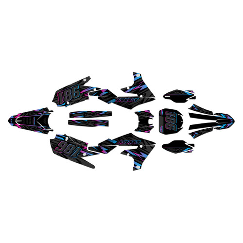 yamaha yz250f graphics kit 2019-2023 twitch series magenta