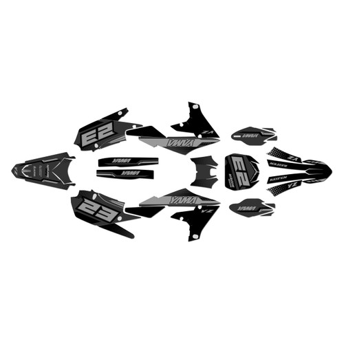 yamaha yz250f graphics kit 2019-2023 viper series smoke
