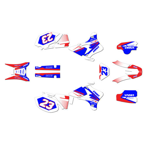 yamaha wr250f graphics kit 2005-2006 evader series red