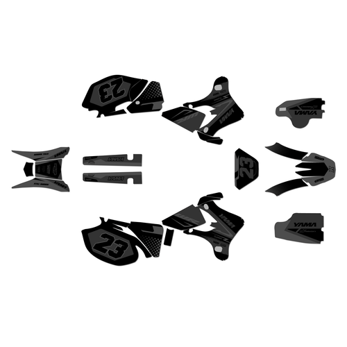 yamaha wr250f graphics kit 2005-2006 evader series smoke
