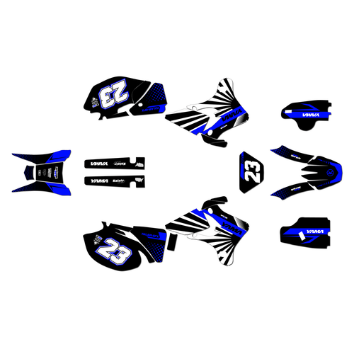 yamaha wr250f graphics kit 2005-2006 fh series blue