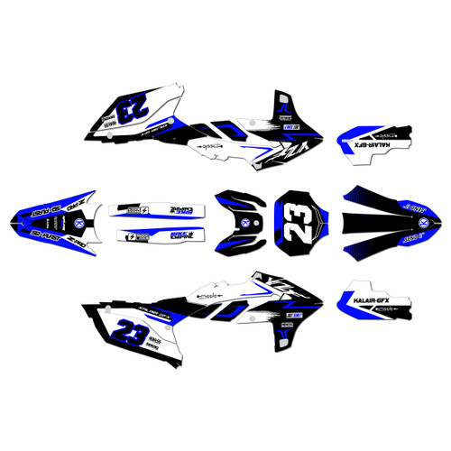 yamaha yz450fx graphics kit 2024-2026 evader series blue