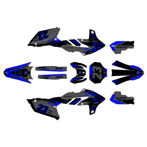 yamaha yz450fx graphics kit 2024-2026 evader series blue-shift