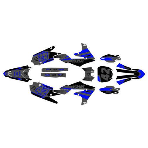 yamaha yz250fx graphics kit 2020-2024 team series blue-shift