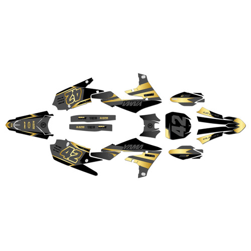 yamaha yz250fx graphics kit 2020-2024 team series gold