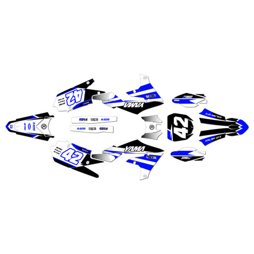 yamaha yz250fx graphics kit 2020-2024 team series blue
