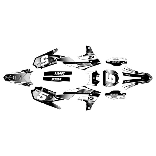 yamaha yz250fx graphics kit 2020-2024 turbo series white