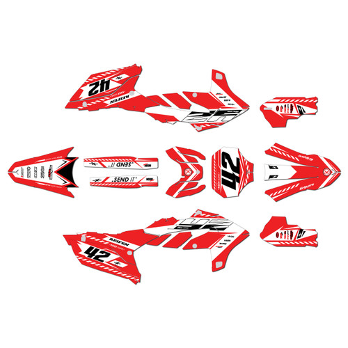 yamaha yz450fx graphics kit 2024-2026 lethal series red