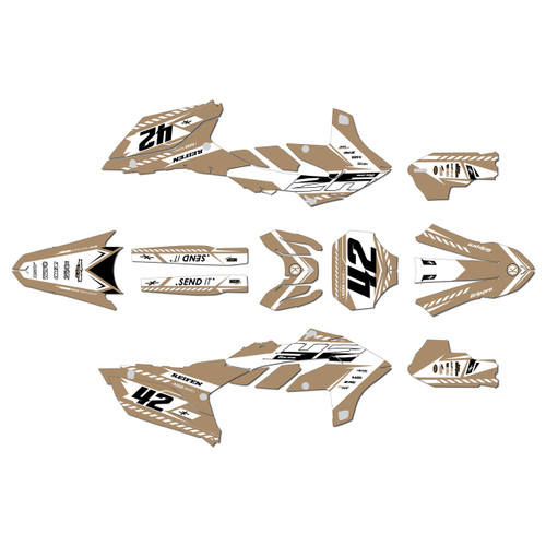 yamaha yz450fx graphics kit 2024-2026 lethal series tan