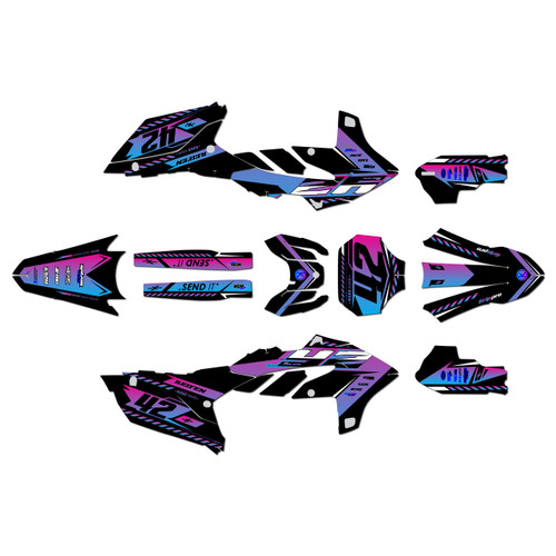 yamaha yz450fx graphics kit 2024-2026 lethal series magenta-shift