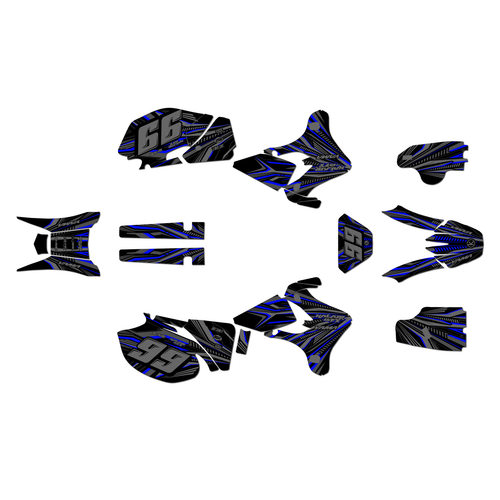 yamaha wr450f graphics kit 2005-2006 prime series blue-shift