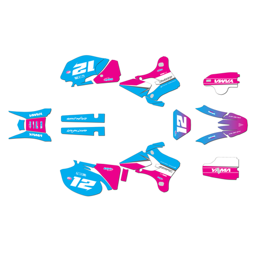 yamaha wr250f graphics kit 2005-2006 vendetta series magenta
