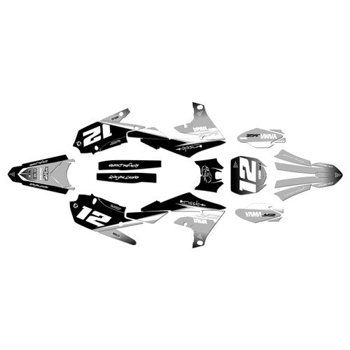 yamaha yz250fx graphics kit 2020-2024 vendetta series white