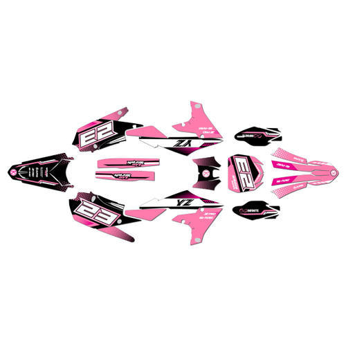 yamaha yz250fx graphics kit 2020-2024 viper series pink