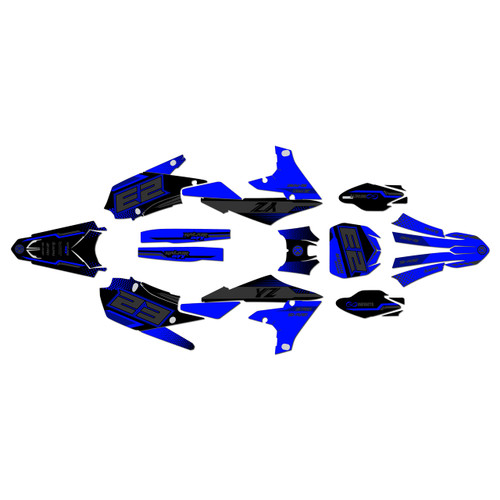 yamaha yz250fx graphics kit 2020-2024 viper series blue-shift