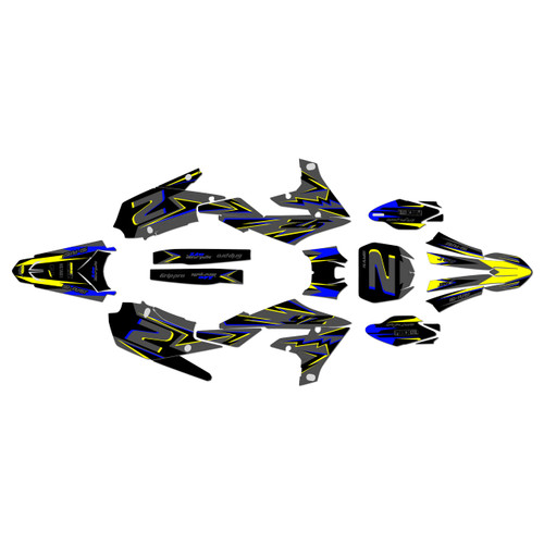 yamaha yz250fx graphics kit 2020-2024 vizion series yellow