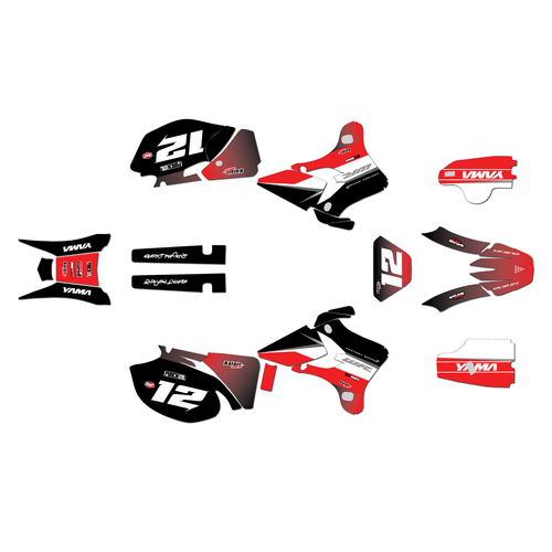 yamaha wr450f graphics kit 2005-2006 vendetta series red