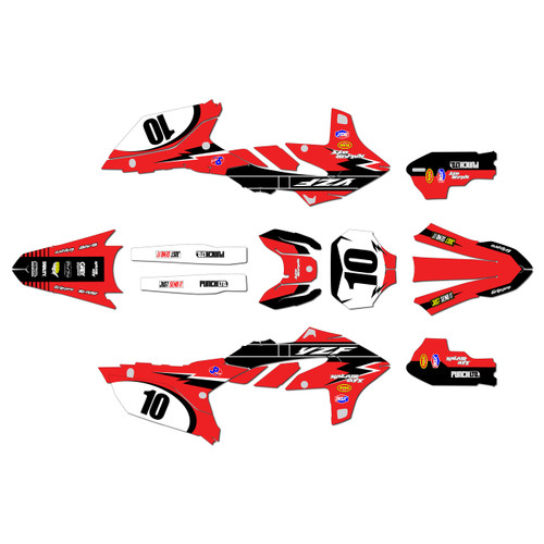 yamaha yz450fx graphics kit 2024-2026 speed series red
