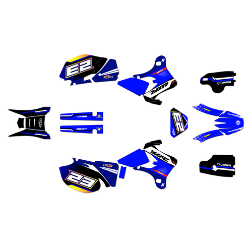 yamaha wr450f graphics kit 2005-2006 viper series blue
