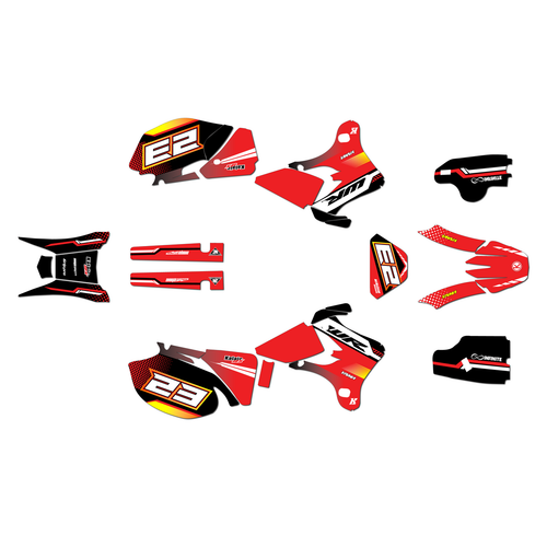 yamaha wr450f graphics kit 2005-2006 viper series red