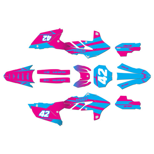 yamaha yz250fx graphics kit 2025-2026 team series magenta