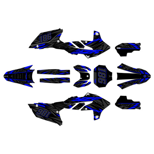 yamaha yz250fx graphics kit 2025-2026 twitch series blue