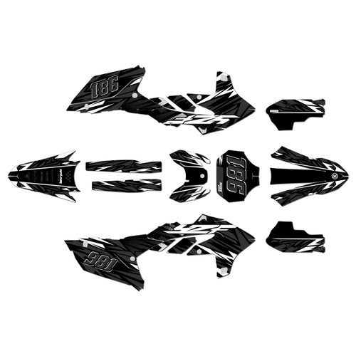 yamaha yz250fx graphics kit 2025-2026 twitch series white